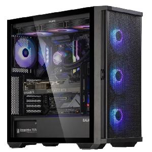 Zalman PC case Z10 Plus without PSU, 2xUSB3.0, 1xUSB Type-C, 3x140mm ARGB, 1x120mm ARGB, VGA 395mm, LCS ready, TG Side Panel,
