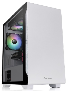  S100 TG Snow, THERMALTAKE, CASE, White, mATX, 1x120mm Fan, AIO 280mm, air 165mm, GPU 330mm, 2x3.5”, USB 3.0x1, USB 2.0x2, Au