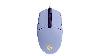  G203, Logitech, Mouse, L910-005853 USB (1ms) 2.1m, 8000dpi, 6 Button, 85g, Lilac.