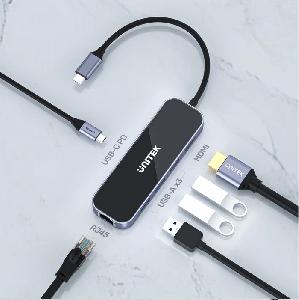 D1084A Unitek 6-in-1 Type C to 3xUSB, HDMI, RJ45, PD 100W, 15cm, 0.25Y D1084A Unitek 6-in-1 Type C to 3xUSB, HDMI, RJ45, PD 100W, 15cm, 0.25Y