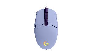  G203, Logitech, Mouse, L910-005853 USB (1ms) 2.1m, 8000dpi, 6 Button, 85g, Lilac.
