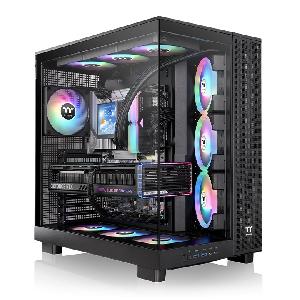  View 380 XL TG ARGB, THERMALTAKE, CASE, ATX, 120mm R x3, 120mm, AIO 360mm, air 160mm, GPU 420mm, 3.5”, Type-C, USB 3.0x2, Au