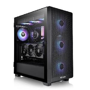 S250 TG ARGB, THERMALTAKE, CASE, Black, E-ATX, 4x120mm ARGB Fans, AIO 420mm, air 165mm, GPU 400mm, 2x3.5”, USB 3.0x2, Audio+