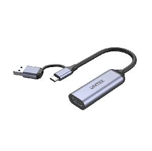 V1167A,UNITEK Video Capture Card 4K HDMI to USB-C/USB-A, Space Gray