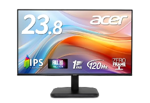 UM.KE1EE.G01 Acer  EK251QGBI 62cm 24.5" FHD IPS 120Hz ZeroFrame 16:9 1ms(VRB) 250nits Black, HDMI, VGA, (2yr) - Black	