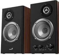  SP-HF1200B, Genius, Speaker, 36 W, Two-Way Hi Fi Speakers, Headphone Jack, Type C, Wood.
