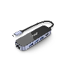 D1084A Unitek  6-in-1 Type C to 3xUSB, HDMI, RJ45, PD 100W, 15cm, 0.25Y