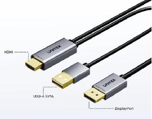 V1714A, UNITEK, Adapter, 1.8M, 4K 60Hz HDMI to DP Cable with USB Power Plug. V1714A, UNITEK, Adapter, 1.8M, 4K 60Hz HDMI to DP Cable with USB Power Plug.