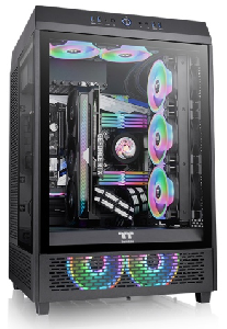 The Tower 500, ThermalTake, Black, Tempered Glass*3, 120mm Standard Fan*2, CA-1X1-00M1WN-00