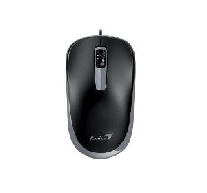 თაგვი DX-125S, Black+Grey, Genius Silent Optical Mouse Less Noise, USB