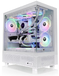  View 270 TG ARGB Snow, THERMALTAKE, CASE, White, E-ATX, 1x140mm ARGB Fan, AIO 360mm, air 180mm, GPU 420mm, 2x3.5”, Type-C, U