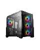 CG530 4F Deepcool, ITX/Micro-ATX/ATX , USB3.0×2、Gen2 Type-C x1、Audio/Mi,  tempered glass Side: 3×120mm Side: 3×120mm PWM+ARGB