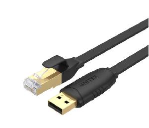  Y-SP02001B, UNITEK, Cable 1.8m, USB 2.0 to RJ45 Console Rollover Flat Cable .