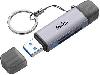  WK13, NETAC, USB Adapter, USB3.0+Type-C to mSD/SD, Grey.