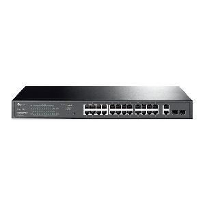 JetStream TL-SG1428PE, TPLINK, Switch, 28-Port Gigabit Easy Smart Switch with 24-Port PoE+, 24× Gigabit PoE+, 2× Gigabit Non-