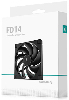  FD14, DEEPCOOL, Fan, 140mm, PWM 400~1650RPM, 84.81CFM, ≤25.6dB, 4-pin, Black.