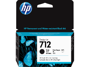  712, HP, Ink Cartridge, 3ED70A, 38ml Black.