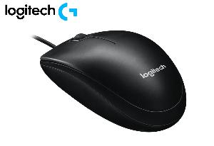 M100, Logitech Optical Mouse, Black, 1000± DPI, 3 Buttons, 90 g, 1.8m USB 1Y (L910-006652 )
