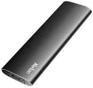  Z SLIM, NETAC, External SSD, 500GB, USB 3.2 Gen 2, R/W up to 550MB/480MB/s,with USB-C to USB-A,Black.