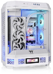  The Tower 600 Snow, THERMALTAKE, CASE, White, ATX, 2x140mm Fans, AIO 420mm, air 210mm, GPU 400mm, 1x3.5”, Type-C, USB 3.0x4,