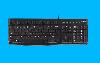 K120, Logitech Corded Keyboard, USB 1.5m, RU/EN BLACK (L920-002506)