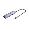 H1112F,UNITEK,6-in-1 USB-C 5Gbps Hub (2*USB-A 5Gbps+USB-C 5Gbps+HDMI 4K 30Hz+Gigabit Ethernet+PD 100W