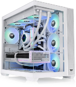  View 380 TG ARGB Snow, THERMALTAKE, CASE, White, ATX, 4x120mm ARGB Fans, AIO 360mm, air 160mm, GPU 415mm, 1x3.5", Type-C, US