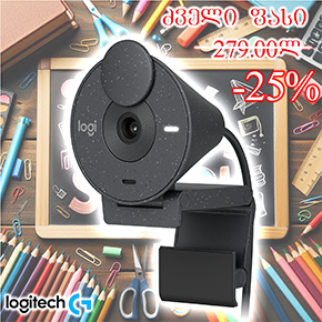 Brio 300 LOGITECH  Full HD 1080p/30fps, 2mp,  70°, webcam noise-reducing mic GRAPHITE - USB  Type-C 1.5 m L960-001436