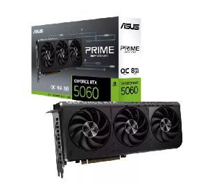  PRIMERTX5060-O8G, ASUS, Ggraphics Card, Dual GeForce RTX™ 5060 8GB GDDR7 OC Edition, HDMI, 3x DP,128-bit, 550W.