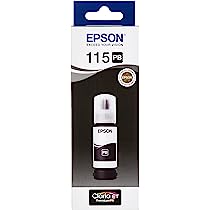  115 - C13T07C14A, EPSON, Ink, Pigment Black Bottle 70ml, 6,200 pages.