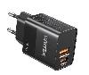 P1124ABK01-EU UNITEK 20W Wall Charger, EU, USB-A QC + USB-C PD, Black