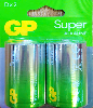  GPPCA13AS127, GP, Battery, Dx2, 1.5V Super Alkaline.