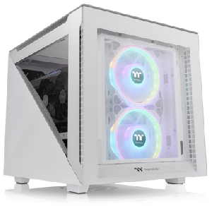  Divider 200 TG Snow, THERMALTAKE, CASE, White, mATX, 200mm+120mm Fans, AIO 280mm, air 185mm, GPU 340mm, 3x3.5”, Type-C, USB 