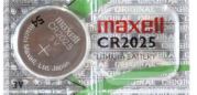  CR2025, MAXELL, Battery, 1PK ON 5 CARD(J).
