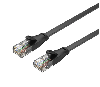  C1810GBK, UNITEK, Pach Cord, 2M, CAT.6 Flat Cable - RJ45 (8P8C) Male, Black Color.