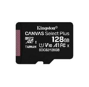  SDCS2/128GBSP, KINGSTON, Memory Card, 128GB, micSD Select Pls 100R C10.
