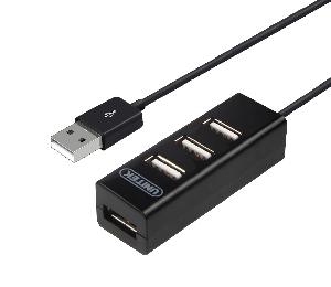Y-2140, UNITEK USB2.0 4-Port Hub, Black