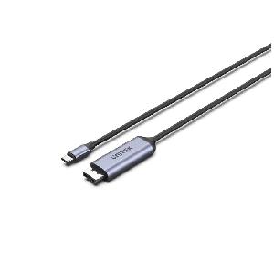 V1423C, UNITEK 1.8M, USB-C To DP1.4 8K 60Hz Adapter Cable, Space Grey V1423C, UNITEK 1.8M, USB-C To DP1.4 8K 60Hz Adapter Cable, Space Grey