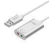 Y-247A, UNITEK, USB Adapter, USB 2.0 External Sound Card Adapter for Stereo Audio, 48KHz 16-bit Silver Color. Y-247A, UNITEK, USB Adapter, USB 2.0 External Sound Card Adapter for Stereo Audio, 48KHz 16-bit Silver Color.
